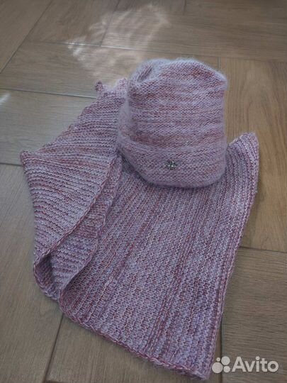 Шапка и косынка набор