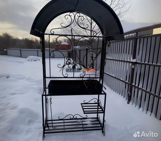 Мангал с крышей