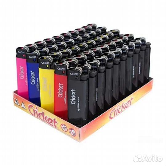 Зажигалки cricket 50 шт