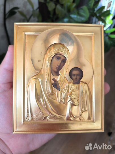 Казанская икона Пресвятой Богородицы серебро 84