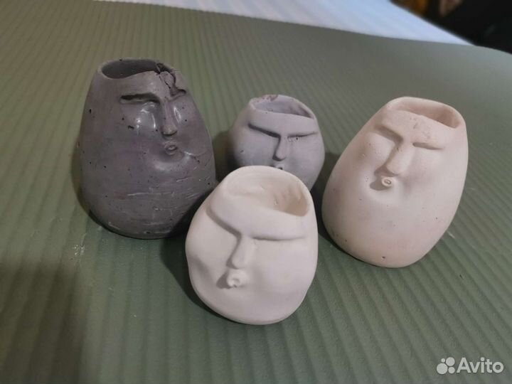 Кашпо подсвечники из бетона и гипса