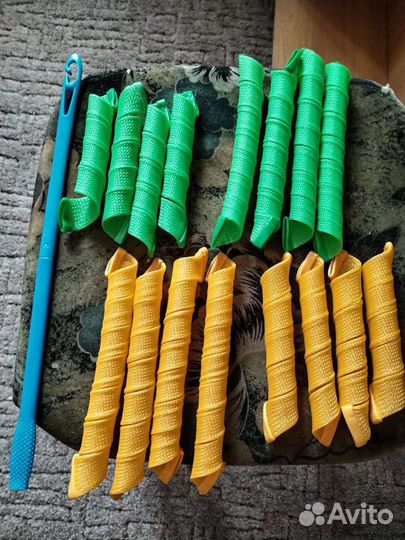 Бигуди спиральные с крючком