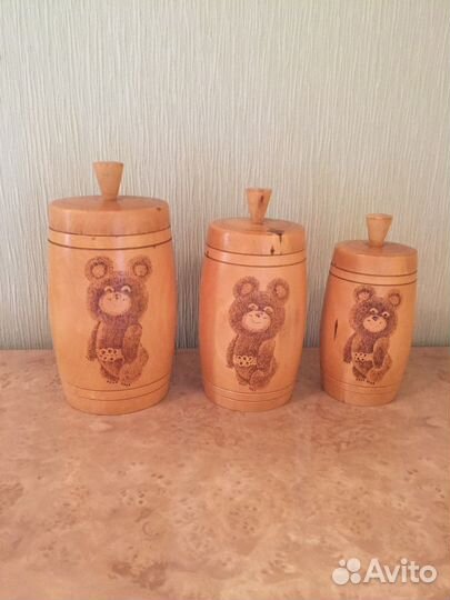 Набор деревянных баночек