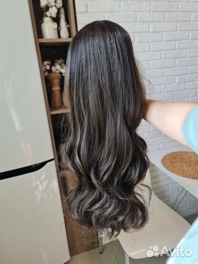 Парик длинный шатен