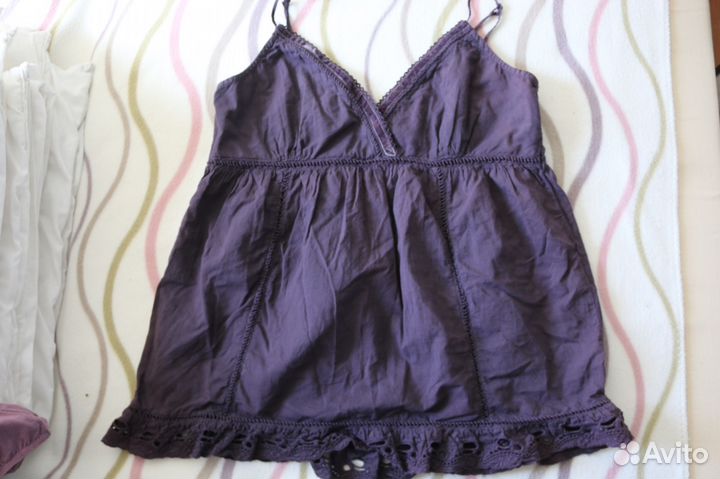 Топ на бретельках летний хлопок