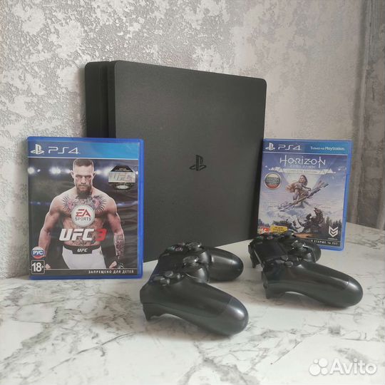 Sony PS4 Slim 1TB (2 игры)