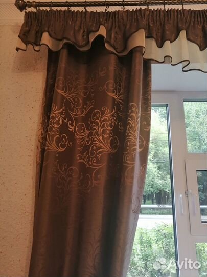 Шторы с ламбрекеном и тюлем