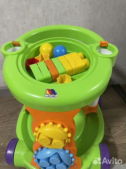 Каталка игровая с конструктором molto (ходунки)