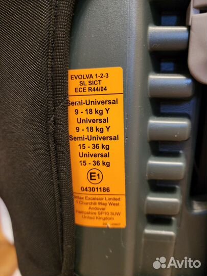 Детское автокресло Britax Roemer Evolva 1-2-3