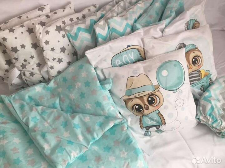 Комплект в детскую кроватку для мальчика
