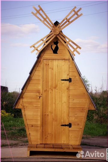 Уличный туалет деревянный WAT888