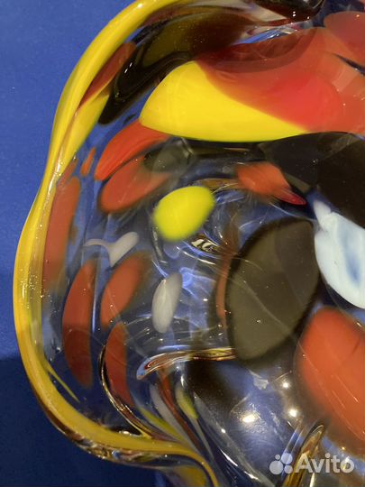 Ваза гнутое стекло для фруктов