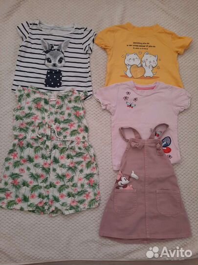 Брендовые вещи пакетом на девочку 92 98