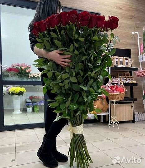Высокие розы Доставка цветов