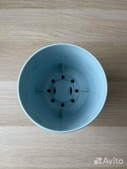 Цветочный горшок двойной с автополивом, голубой