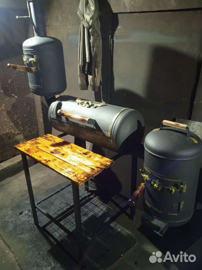 Мангал с печью под казан