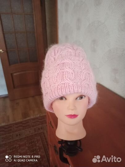 Шапка женская вязаная ручная работа