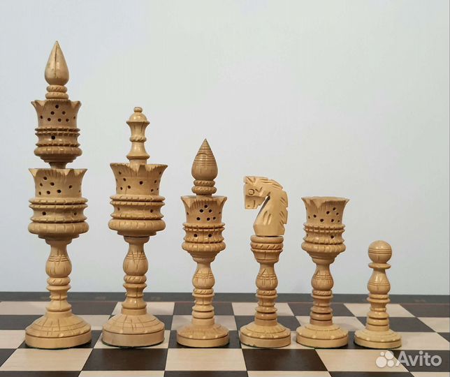 Шахматы Индия лотос 21см утяжелённые
