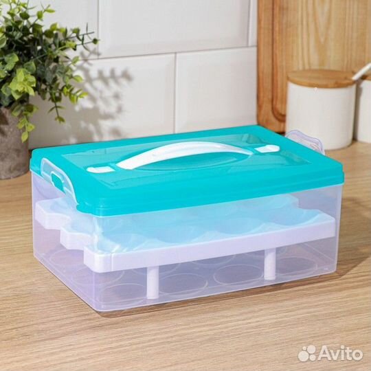 Контейнер для хранения яиц, 24 ячейки, двухуровнев