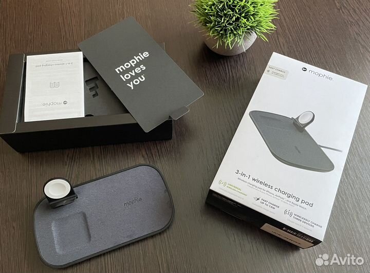 Беспроводное зарядное устройство Mophie 3 в 1