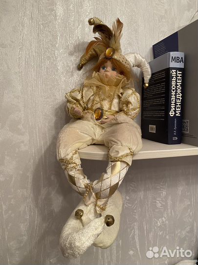 Кукла керамическая Арлекин