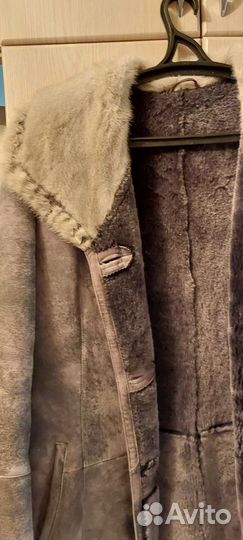Дубленка натуральная женская 48 50 серая