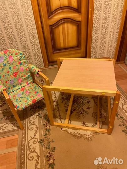 Стульчик трансформер 2 в 1 для кормления и занятий