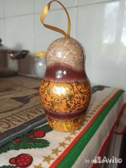 Матрешка металлическая шкатулка