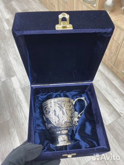 Кружка из серебра 925 пробы на 340 мл