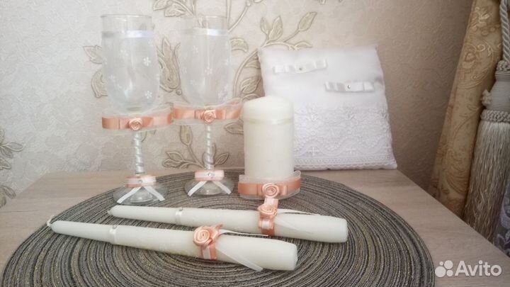 Свадебные фужеры и свечи