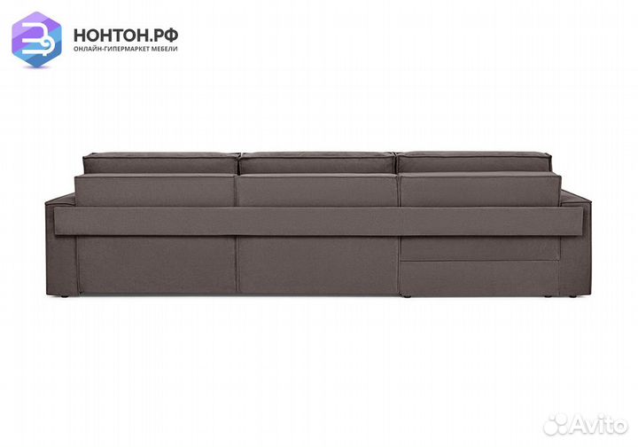 Диван угловой еврокнижка трехместный Тревис шокола