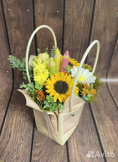 Букеты. Наборы. День учителя. Мыло ручной работы