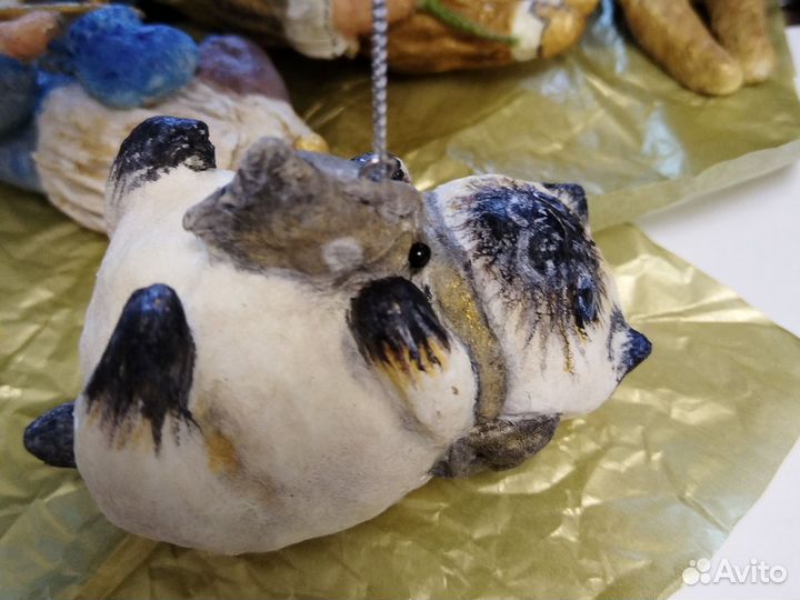 Ватные елочные игрушки