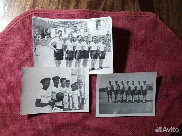 Фото « волейбол, команда» 3шт.1954 год СССР /Куба