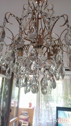 Люстра потолочная бу хрустальная