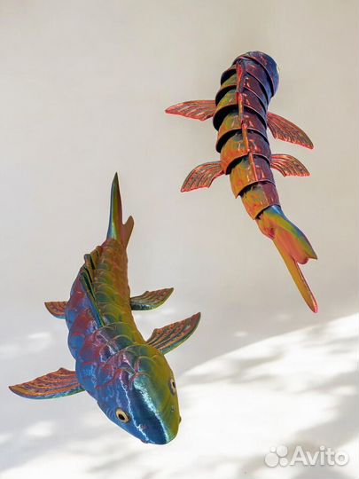 Фигурка Золотая рыбка подвижная 27 см