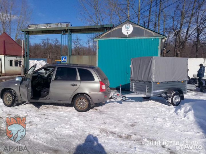 Прицеп для легкового автомобиля с тентом 128 см М