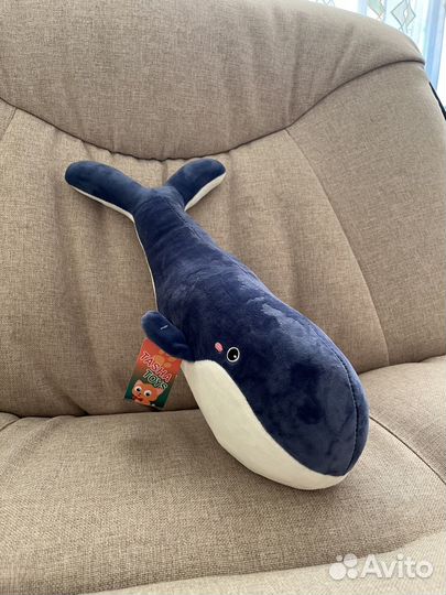 Новая мягкая игрушка синий кит 50 см