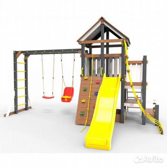 Спортивная площадка уличная деревянная