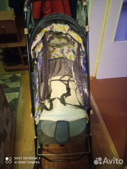 Детские санки коляска с колесами