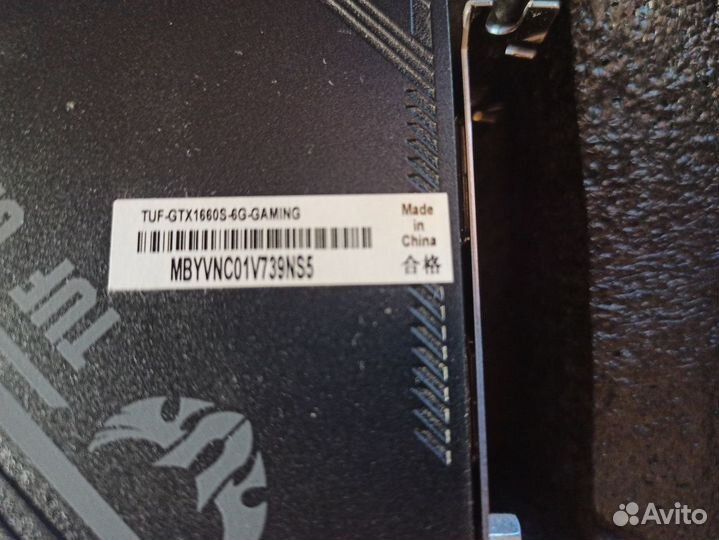 Asus GeForce GTX 1660 super TUF Gaming 6Гб