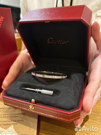 Браслет Cartier love full diamonds