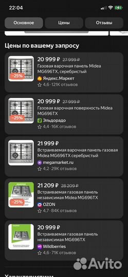 Газовая варочная панель