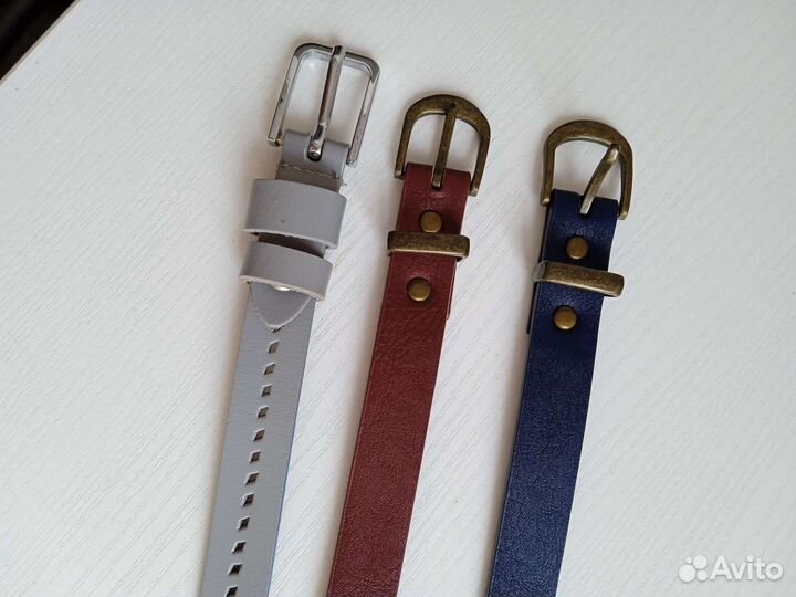 Ремень женский узкий кожзам