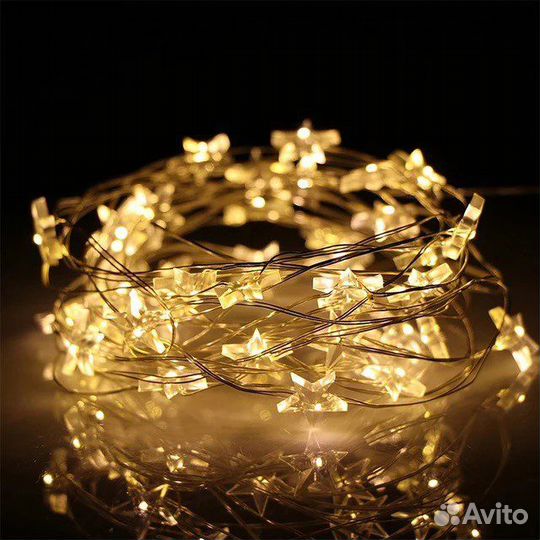 Гирлянда нить звездочки