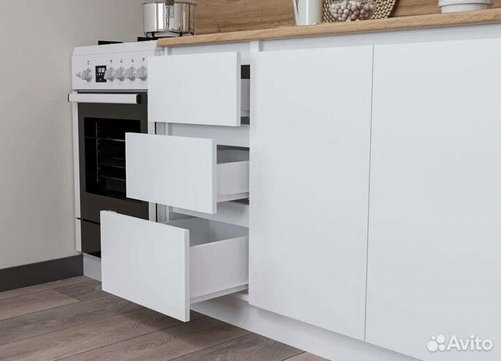 Кухня Мори, 2.0 метра, белый