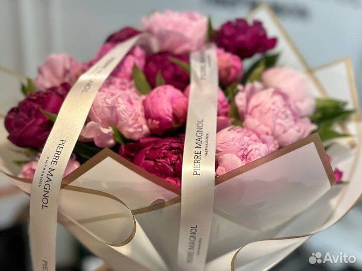 Живые цветы букеты пионы