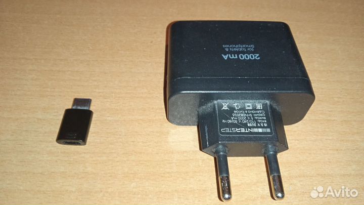 Сетевое зу Interstep 2usb, кабель, пер. на USB-C