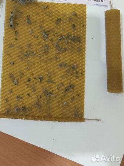 Эко свечи из вощины с травами подарок