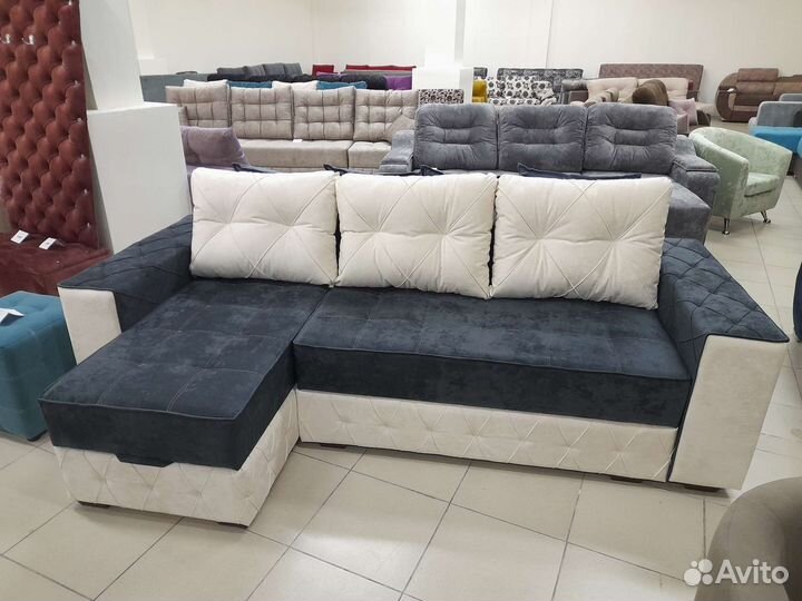 Угловой диван, с оттоманкой, новый, в рассрочку